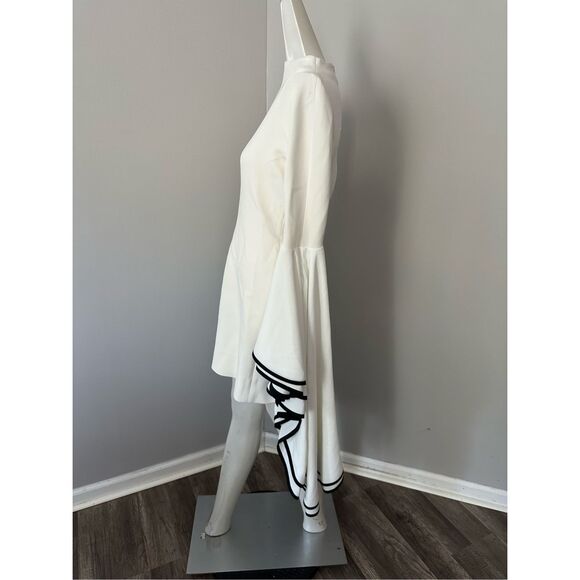 NWT PROENZA SCHOULER Ruffled Stretch-Crepe Mini Dress - Off-White $1,990 - Picture 6 of 13